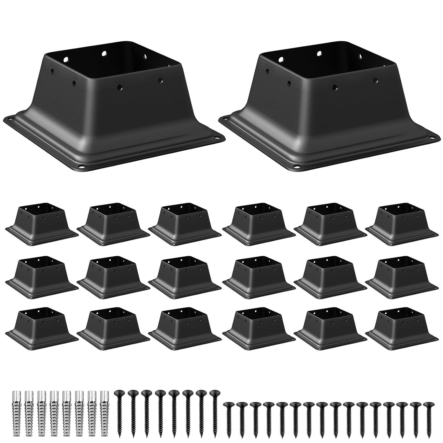 SPACEEUP 4x4 Post Base 20 Pcs for Decking and Railing Support