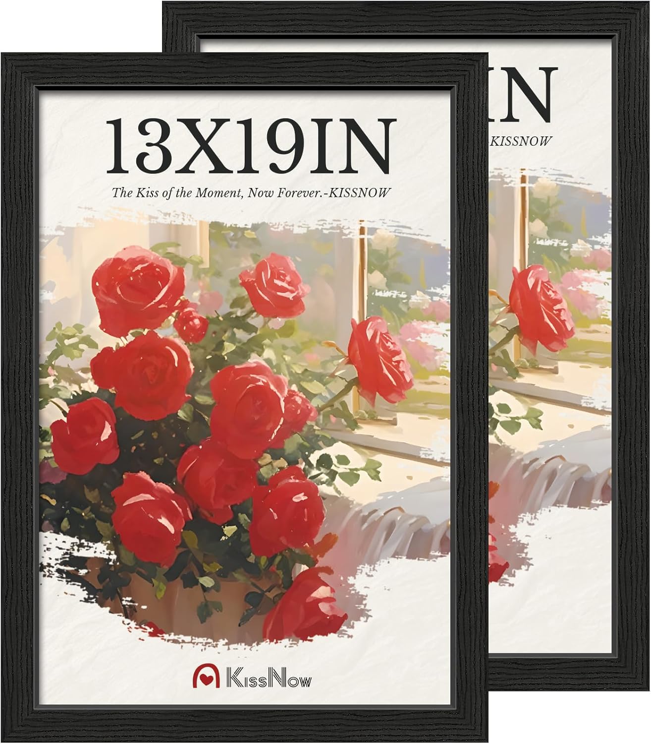 13x19 Picture Frame 2 Pack, Black Solid Wood for Your Gallery