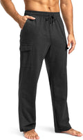 Pudolla Men's Cotton Cargo Sweatpants for Men - Stretch Lounge Pants