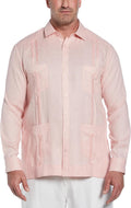 Cubavera Men's Linen Guayabera Shirt with Four Convenient Pockets