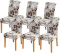 FORCHEER Chair Covers for Dining Chairs Set of 6 - Beige Floral