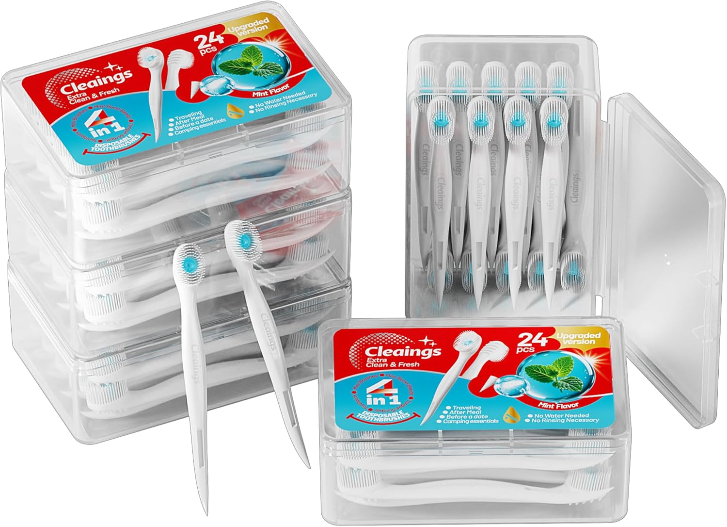 cleaings Mini Disposable Toothbrush Set for Travel Essentials