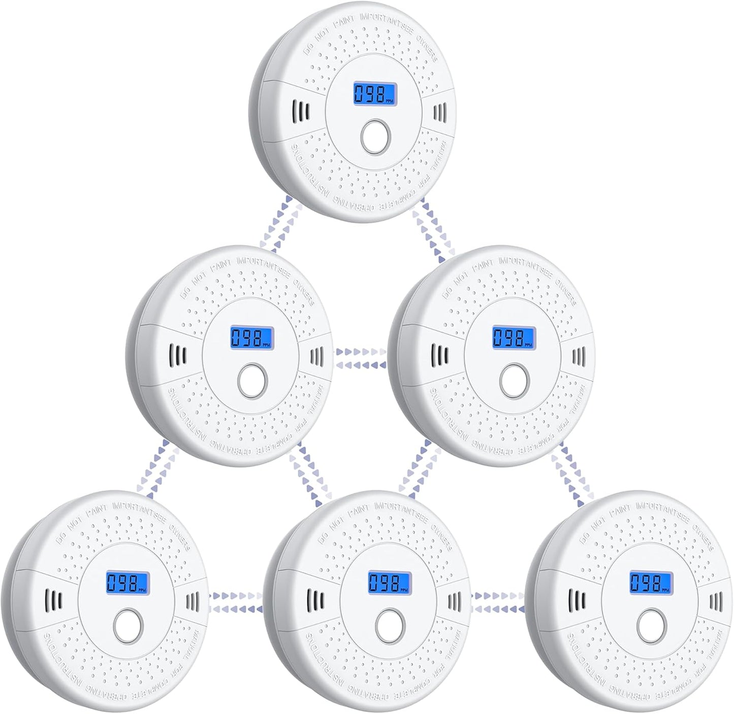 Smoke Carbon Monoxide Detector with Wireless Interconnected System