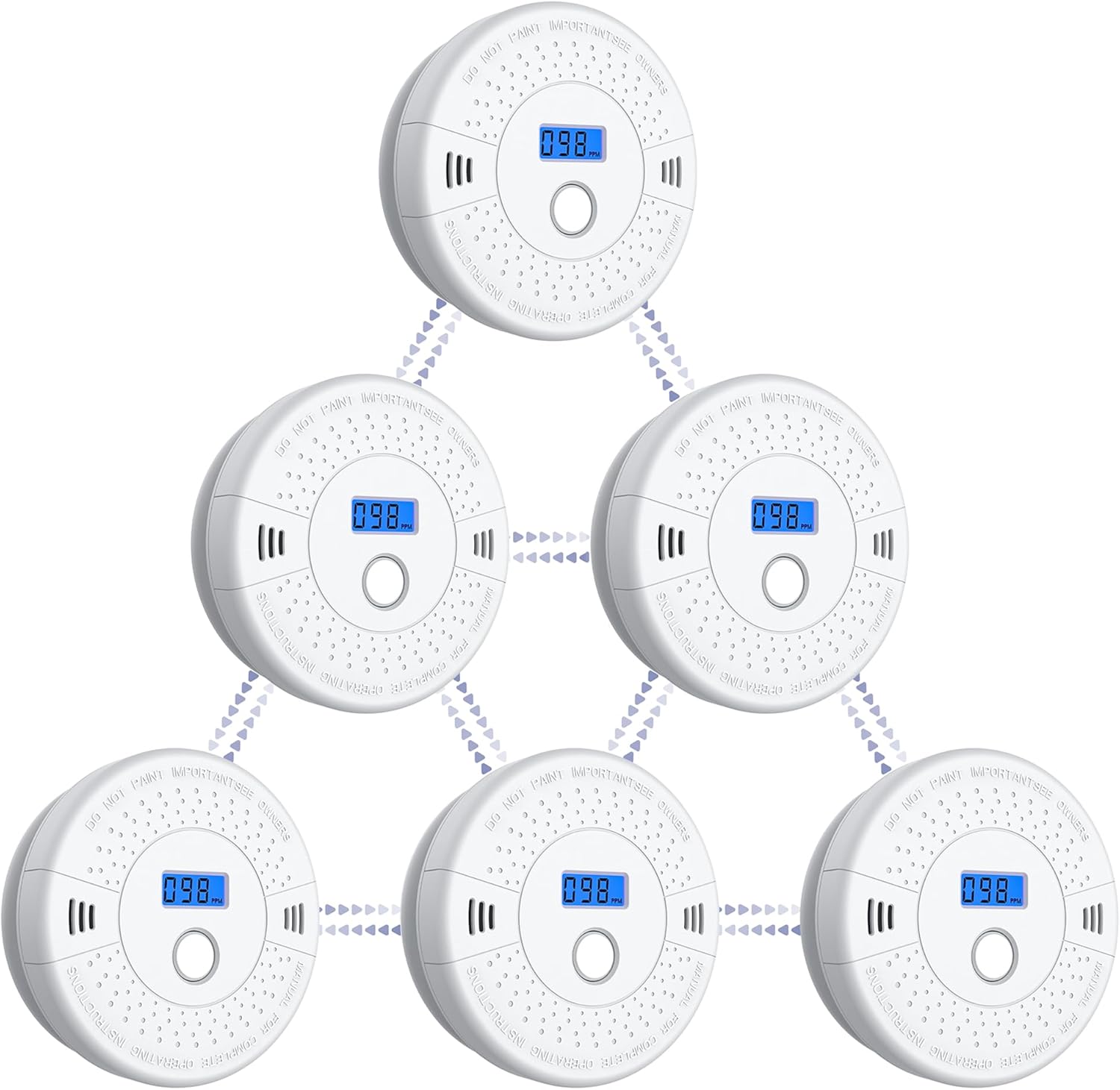 Smoke Carbon Monoxide Detector with Wireless Interconnected System