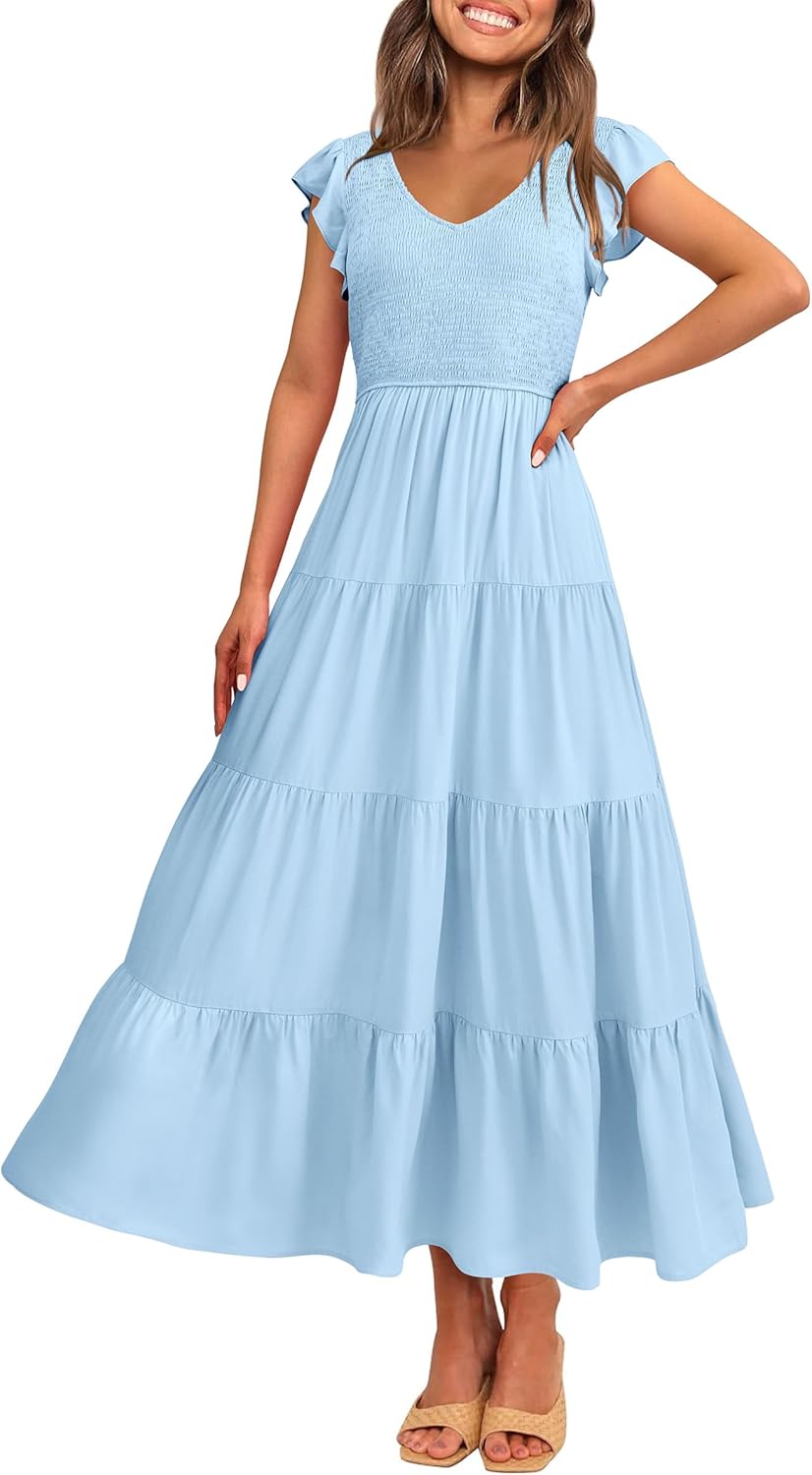 PRETTYGARDEN Women's Summer Flowy Maxi Dress for Every Occasion