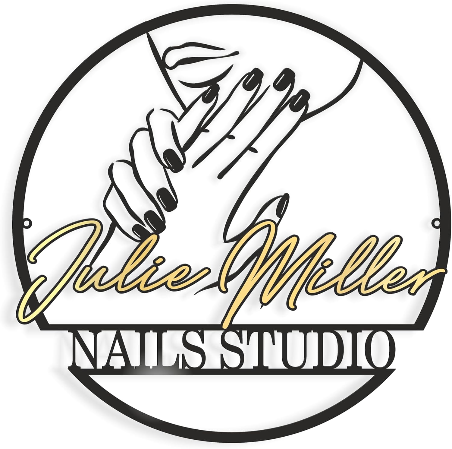 Personalized Nail Salon Sign for Beauty Studio Decor and Art