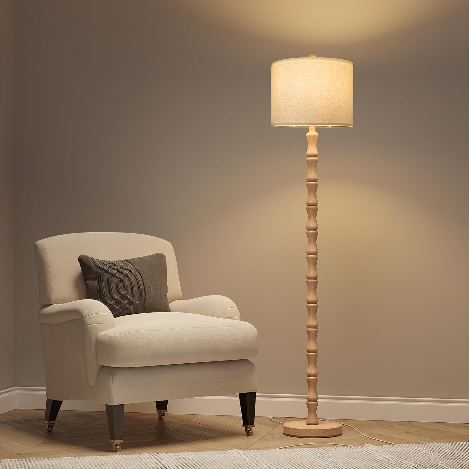 62 Farmhouse Floor Lamp for Living Room by BOBOMOMO - Retro Style