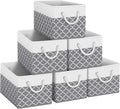 Fab totes Storage Bins 6-Pack - Foldable Organizer Baskets