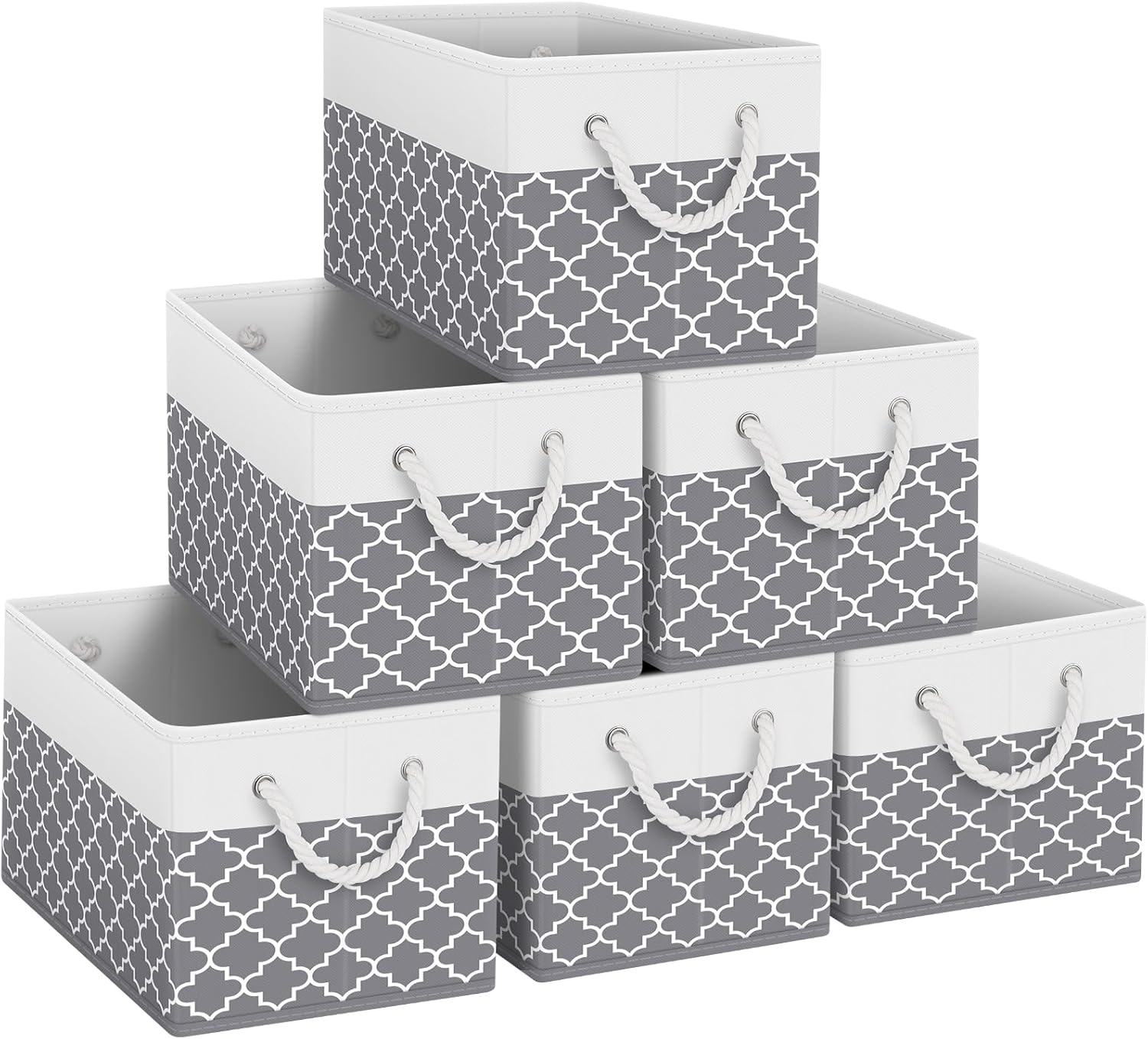 Fab totes Storage Bins 6-Pack for Organizing Toys and More