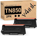 v4ink Compatible TN850 TN820 Toner 2-Pack - High Yield Black