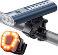 High Lumen Bike Light Set - Bright Rechargeable Front and Rear