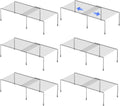 Expandable Chrome Cabinet Shelf Rack Set of 6 - Space Saver