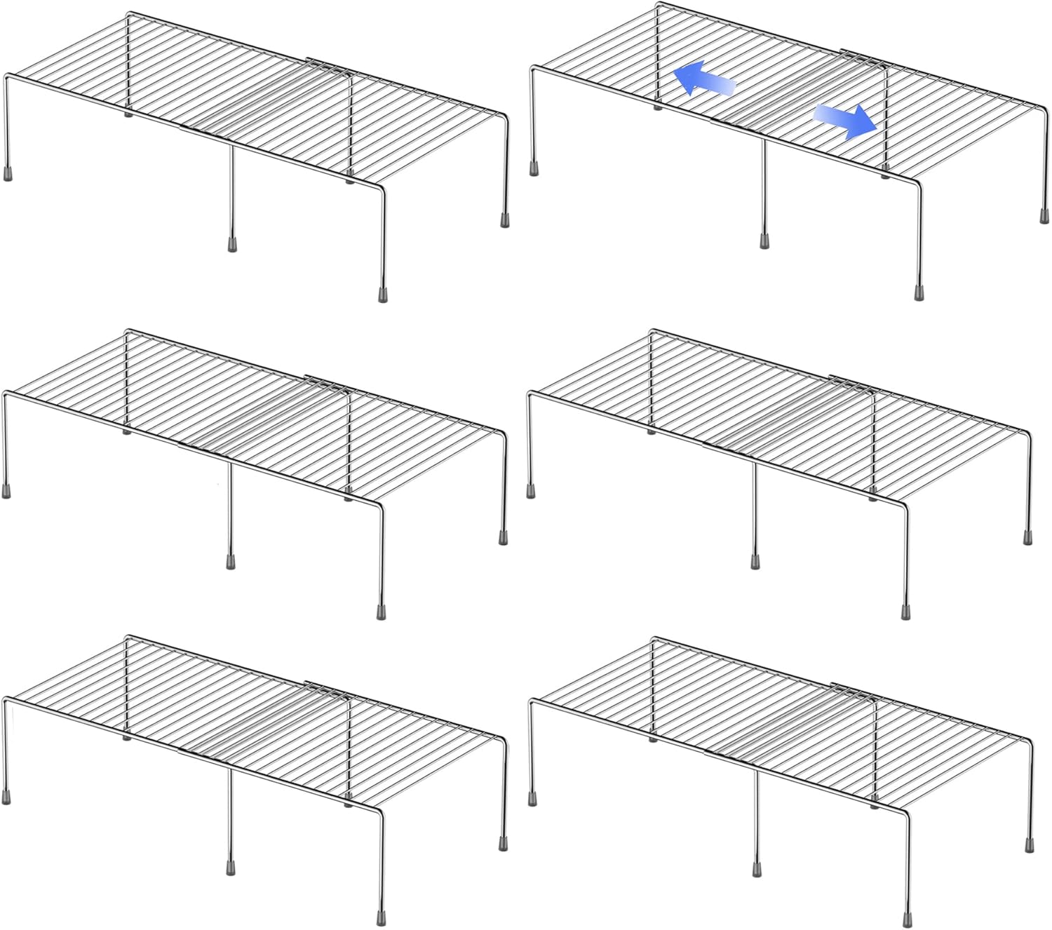 Expandable Metal Kitchen Storage Shelf Rack for Organizing Space