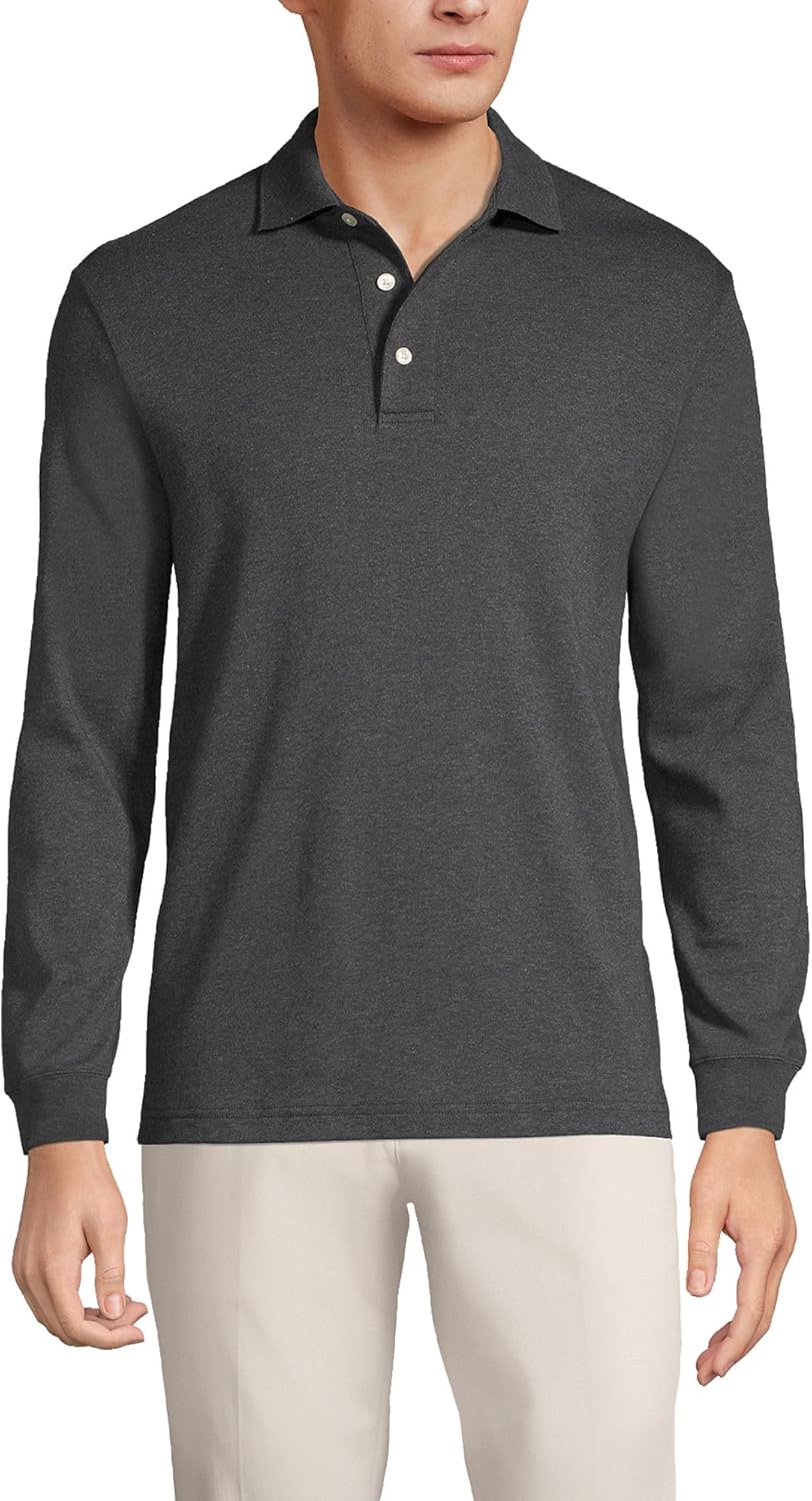 Lands' End Men's Long Sleeve Supima Cotton Polo Shirt Review