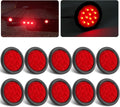 4 in Round LED Trailer Tail Lights 10-Pack - Bright Waterproof