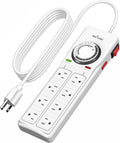 BN-LINK 8 Outlet Surge Protector with Mechanical Timer - 4 Timed, 4