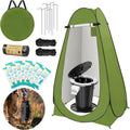 Portable Toilet Kit for Camping with Pop-Up Privacy Tent - Compact