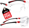 Safety Glasses with Clear Anti Fog Scratch Resistant Lenses - 10 Pack