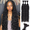 Human Braiding Hair Water Wave Bulk 150g 24in - Full Boho Braids