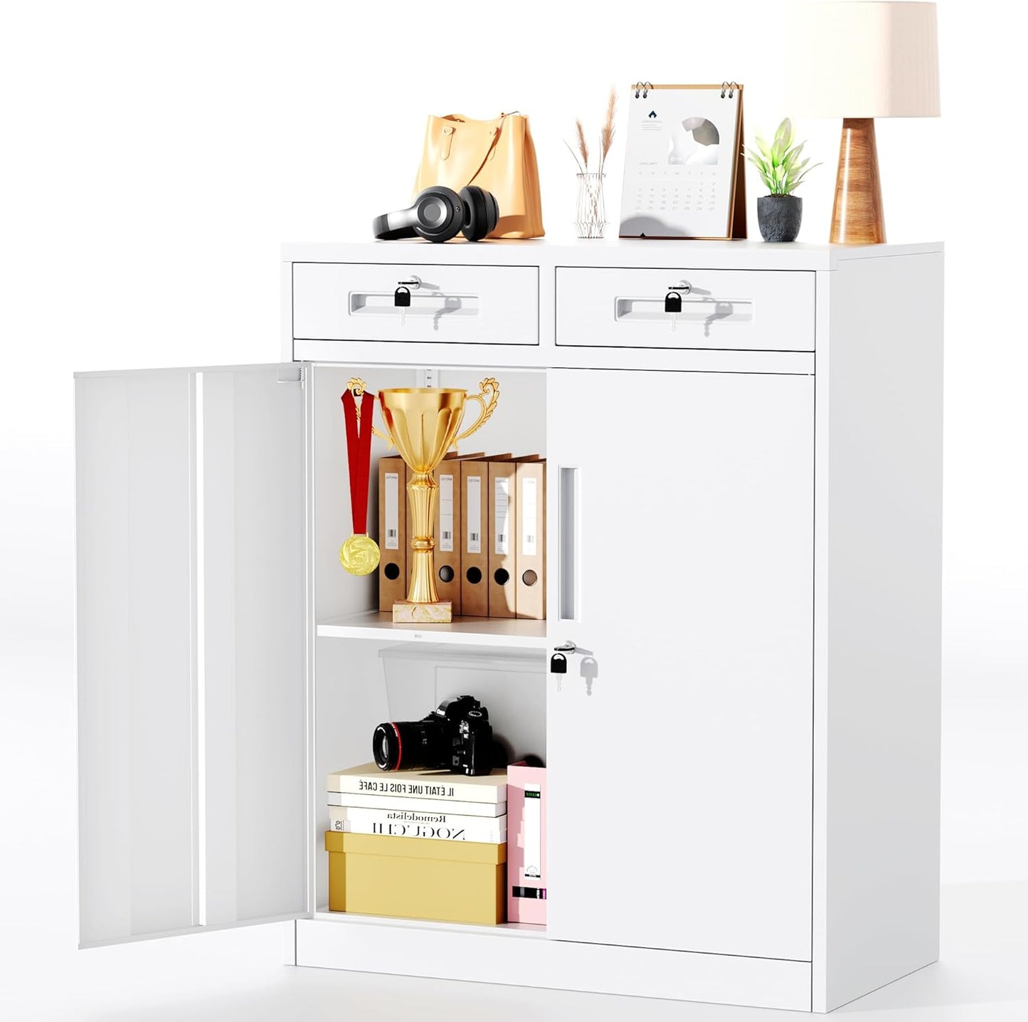 Greenvelly Metal Storage Cabinet for Garage and Office