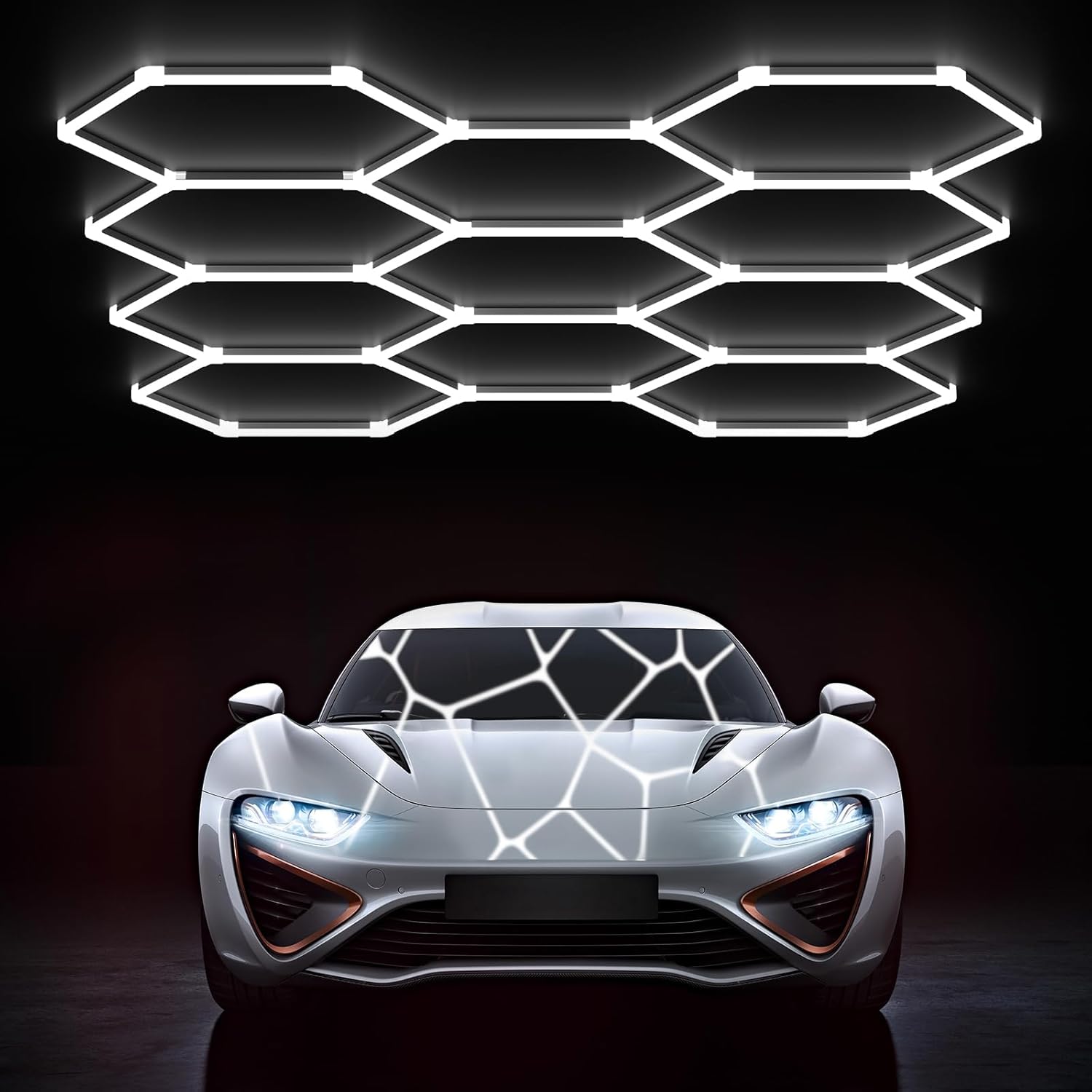 Ultra Bright Hexagon Garage Lights for Easy Installation and Safety