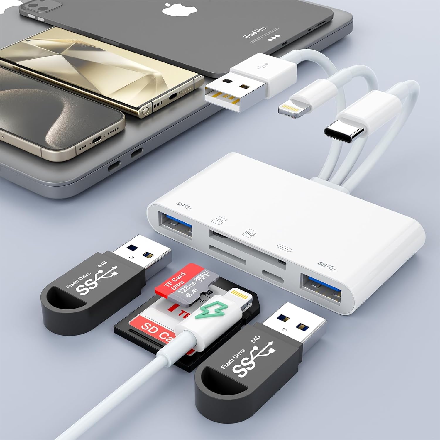Quanlex 5-in-1 SD Card Reader: Easily Transfer Files