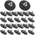 24 Pcs Rubber Coated M6 Mounting Magnets 1.69 in 30LBS - Strong Mounts