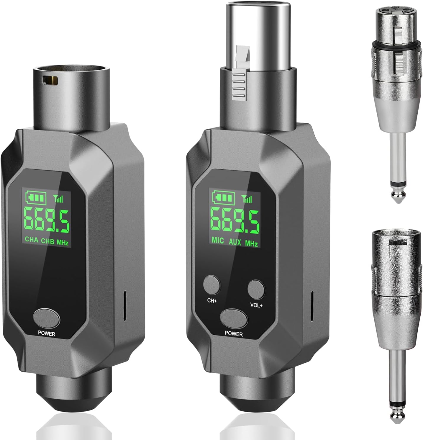 Wireless XLR Transmitter and Receiver for 262ft Range Performance