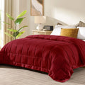 King Size Blanket with Satin Trim (Red) - Lightweight All-Season