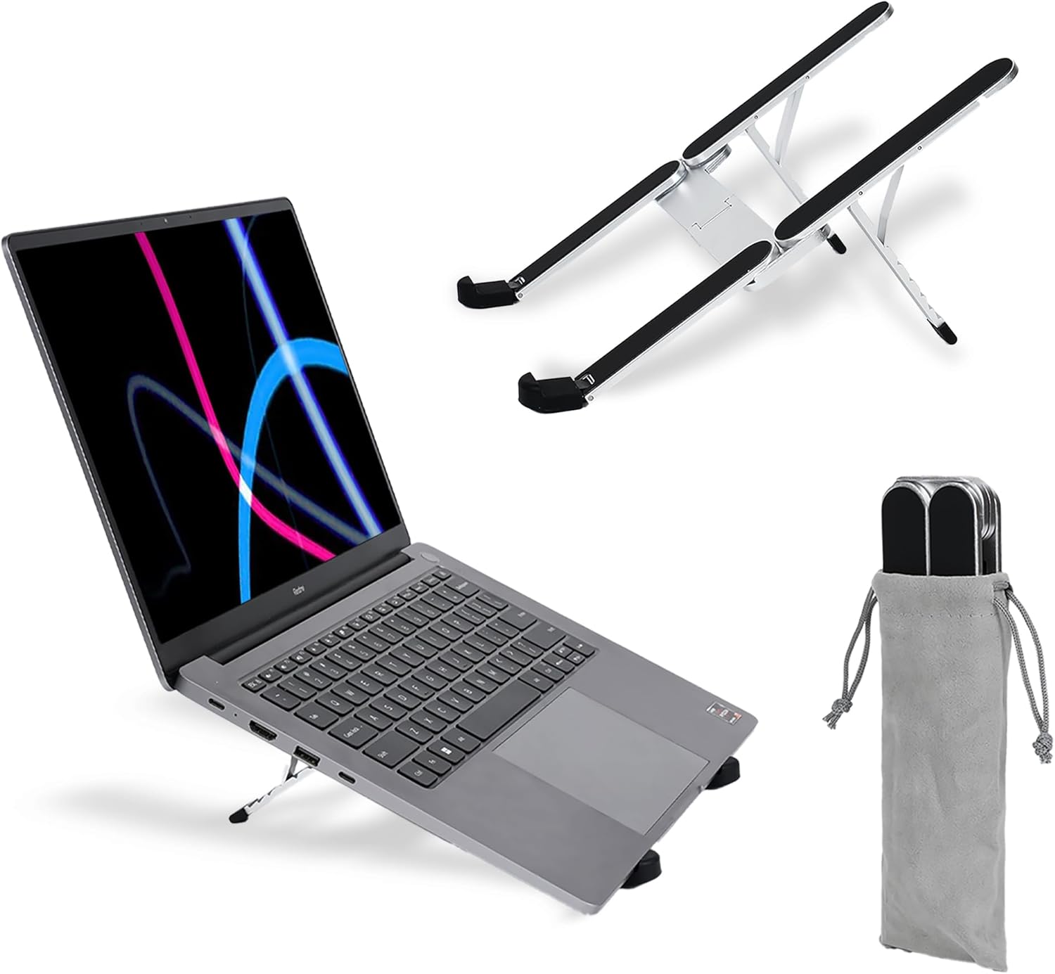 Adjustable Ergonomic Laptop Stand - Travel Friendly!