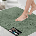 Bath Rug Mat 48x24 Sage Green - Soft Absorbent Chenille Runner