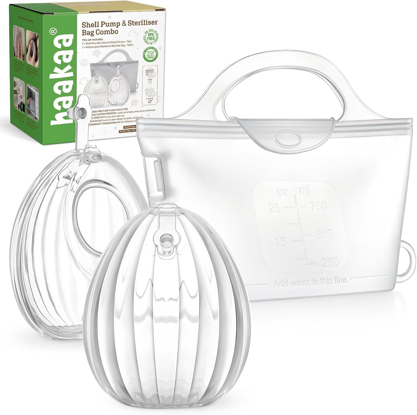 Haakaa Wearable Silicone Breast Pump: Essential Nursing Combo