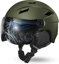 Odoland Ski Helmet with 2-in-1 Visor Goggles - Lightweight Protection