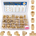 KOOTANS 96PCS Brass Pipe Fittings Assortment Kit for Plumbing