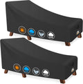 Outdoor Lounge Chair Cover 2 Pack - Waterproof 600D Chaise Covers