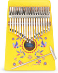 Childrens Wooden Kalimba Thumb Piano - Tuned 17 Keys, Portable