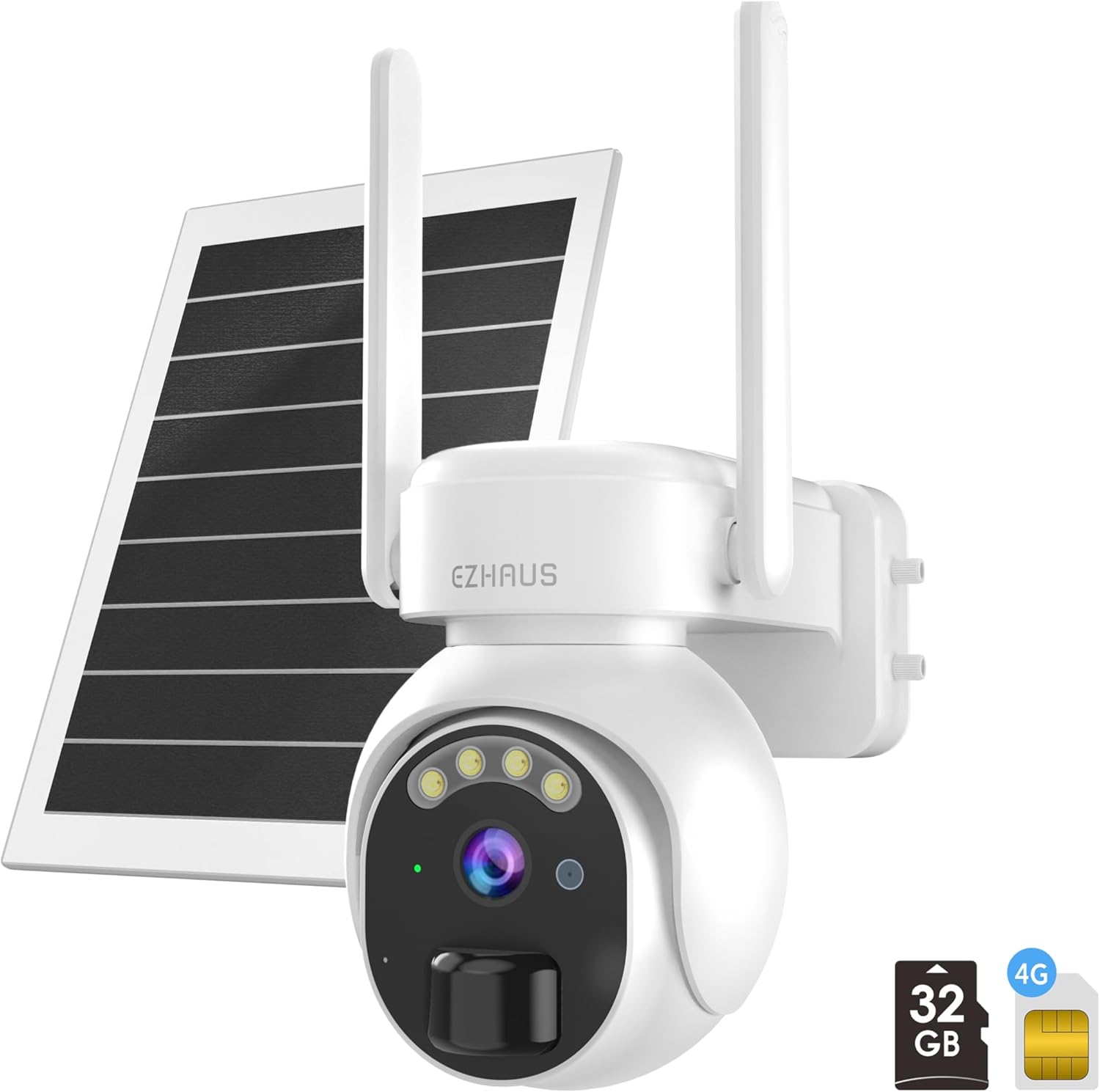4G LTE Solar Camera: Color Night Vision, 2 Way Talk, PIR Sensor