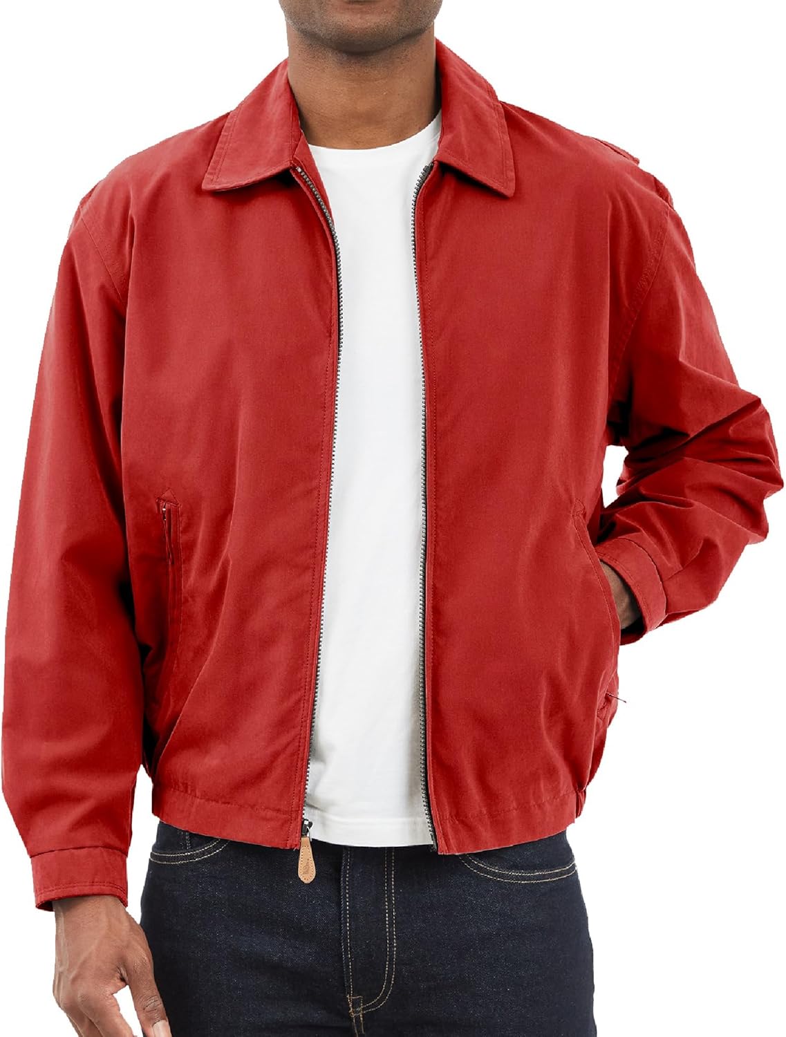 LONDON FOG Men's Auburn Zip-Front Golf Jacket for All Seasons