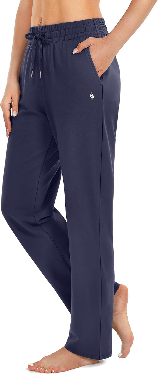 SANTINY Women's Cotton Sweatpants for Yoga and Casual Wear