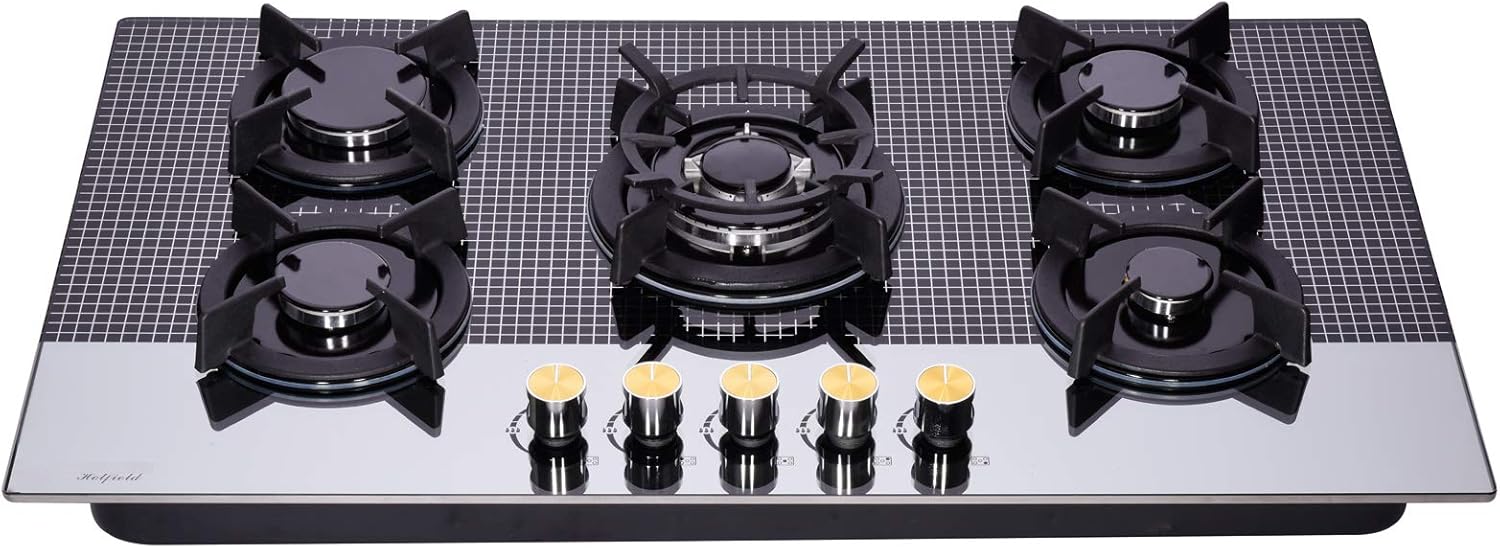 36 Inch Gas Cooktop with 5 Burners for Versatile Cooking Needs