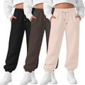 Girls Wide Leg Sweatpants 3 Pack for Active Kids Aged 5-14 Years