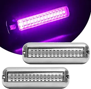 HUSUKU Mid 42LED Marine Led Lights for Boat Underwater Purple
