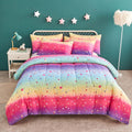 Colorful Polka Dots Kids Comforter Set Full/Queen - Vibrant Rainbow