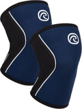 5mm Neoprene Knee Sleeves Navy - Medium Pair for Heavy Lifting