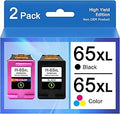 65XL Ink Cartridges Combo Pack High-Yield Replacement for HP 65
