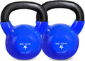 Yes4All 35 LB Kettlebells Set of 2 - Durable Vinyl Coated Cast Iron