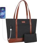 Extra Large Laptop Work Tote Bag for Women with USB Port