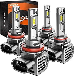 SEALIGHT Brightest 9005/HB3 H11/H9/H8 Bulbs Combo for Clarity