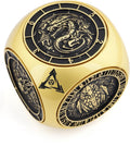 Spinner Dice 7-in-1 Metal DND Dice Set - Heavy Brass Fidget