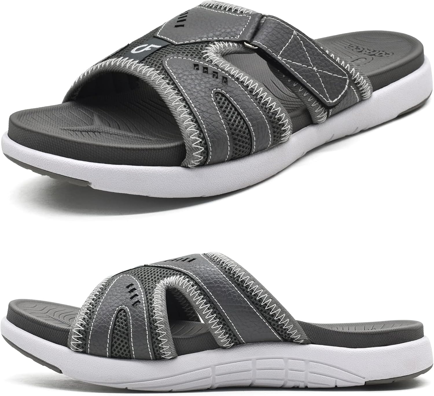 COFACE Mens Sport Recovery Sandals for Plantar Fasciitis Relief